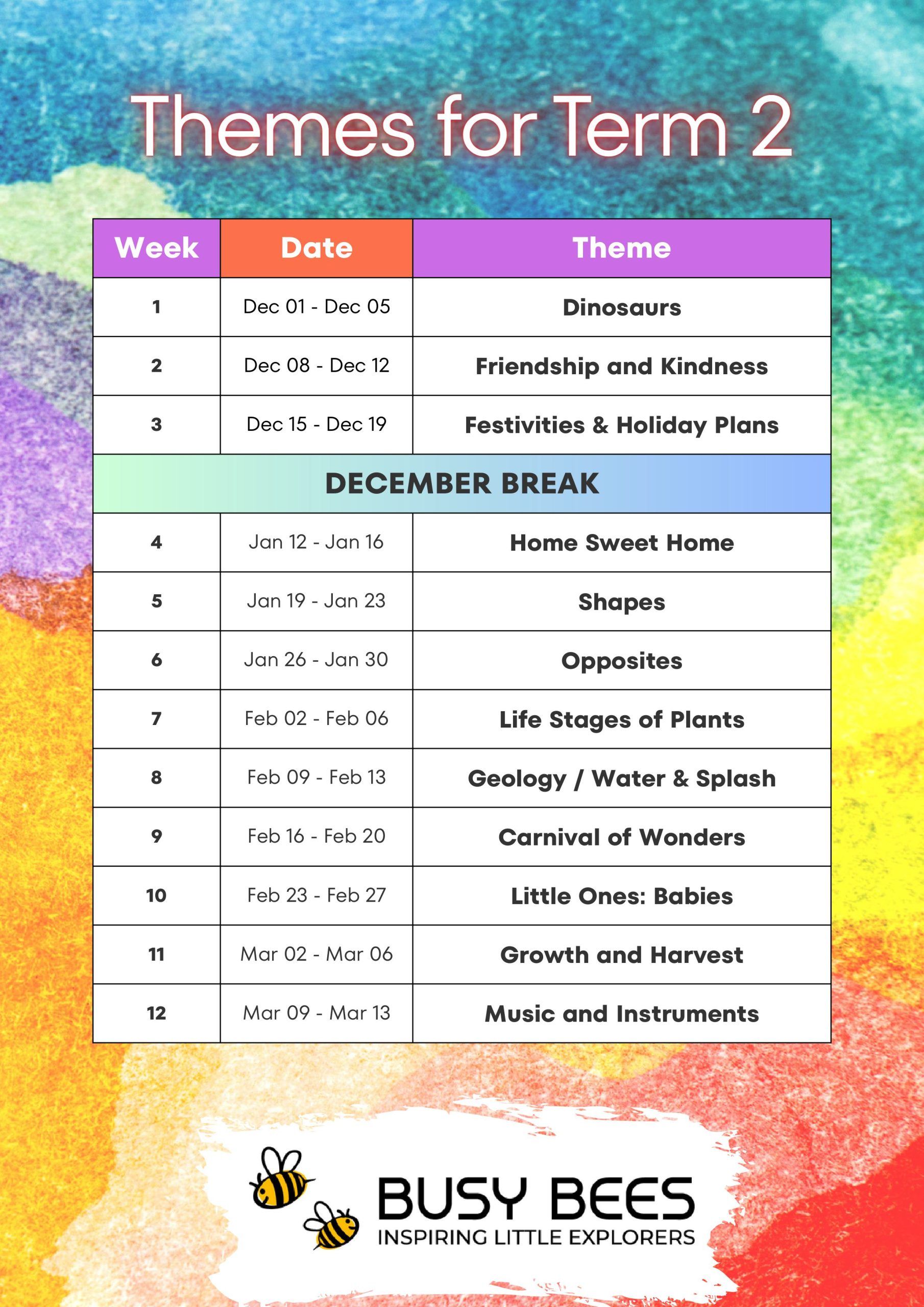 Adjusted Theme Calendar to reflect School Closure in February 2025