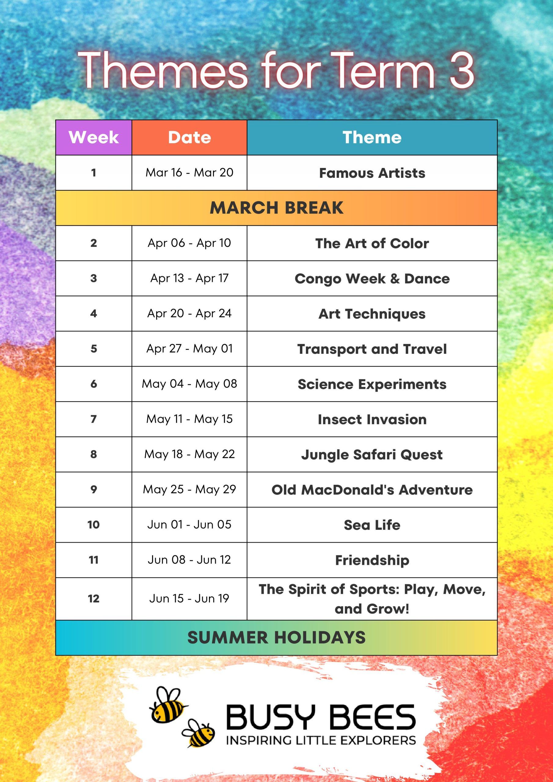 Adjusted Theme Calendar to reflect School Closure in February 2025